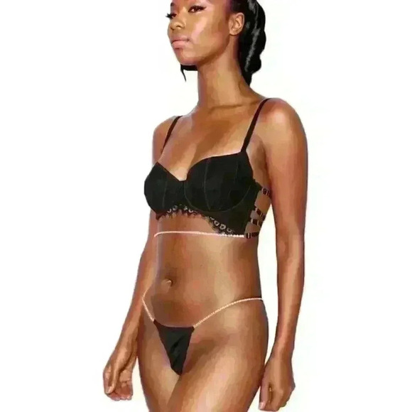 Soft Cup Rhinestone Lace Bra, Eclipse - Picture 4 of 4